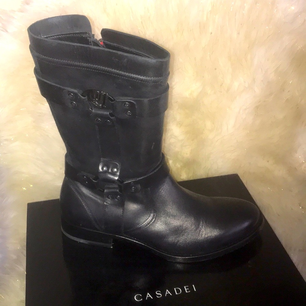 Men’s Black Biker Boot